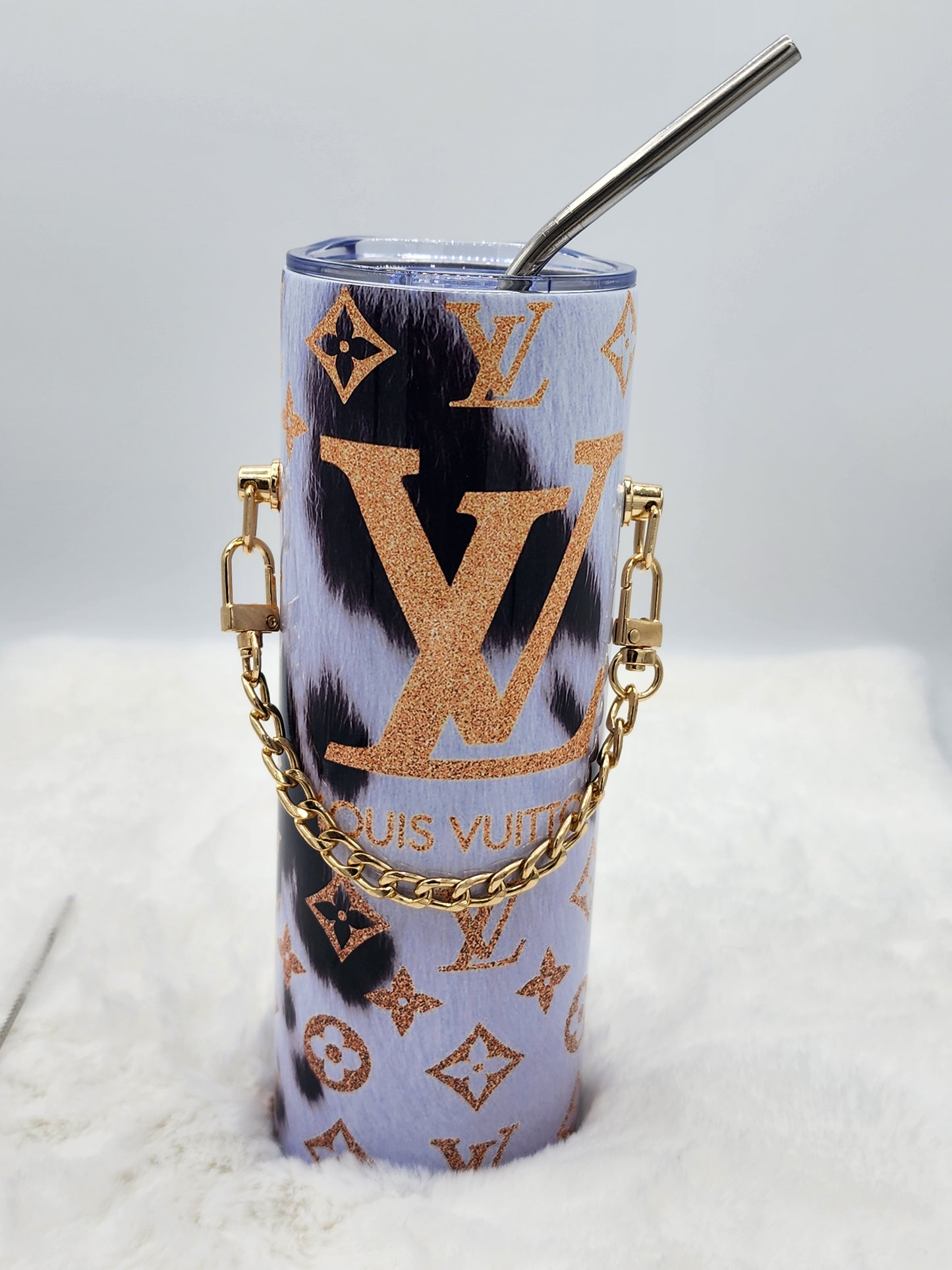 LV Purse Tumbler with Chain