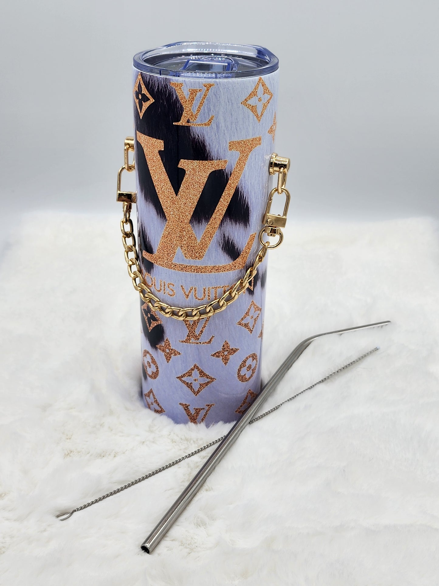 LV Purse Tumbler with Chain