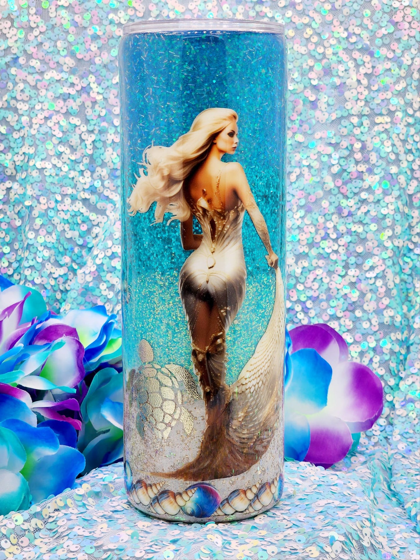 "All You Need Is Love and the Beach" Mermaid Tumbler