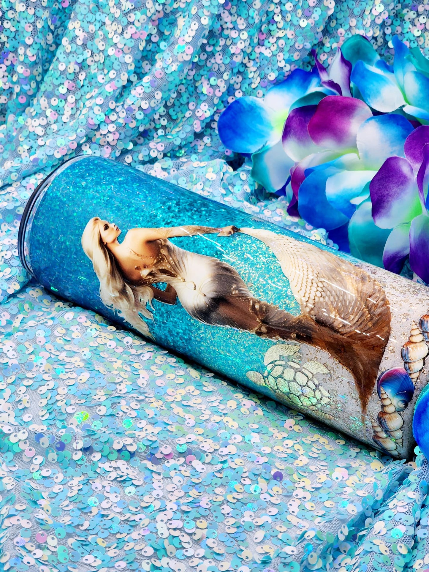 "All You Need Is Love and the Beach" Mermaid Tumbler